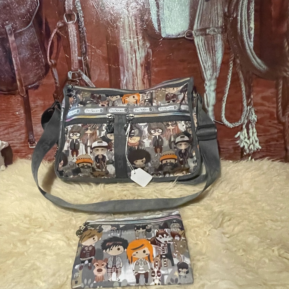 New Catherine Malandrino “Passports” nylon bag & pouch